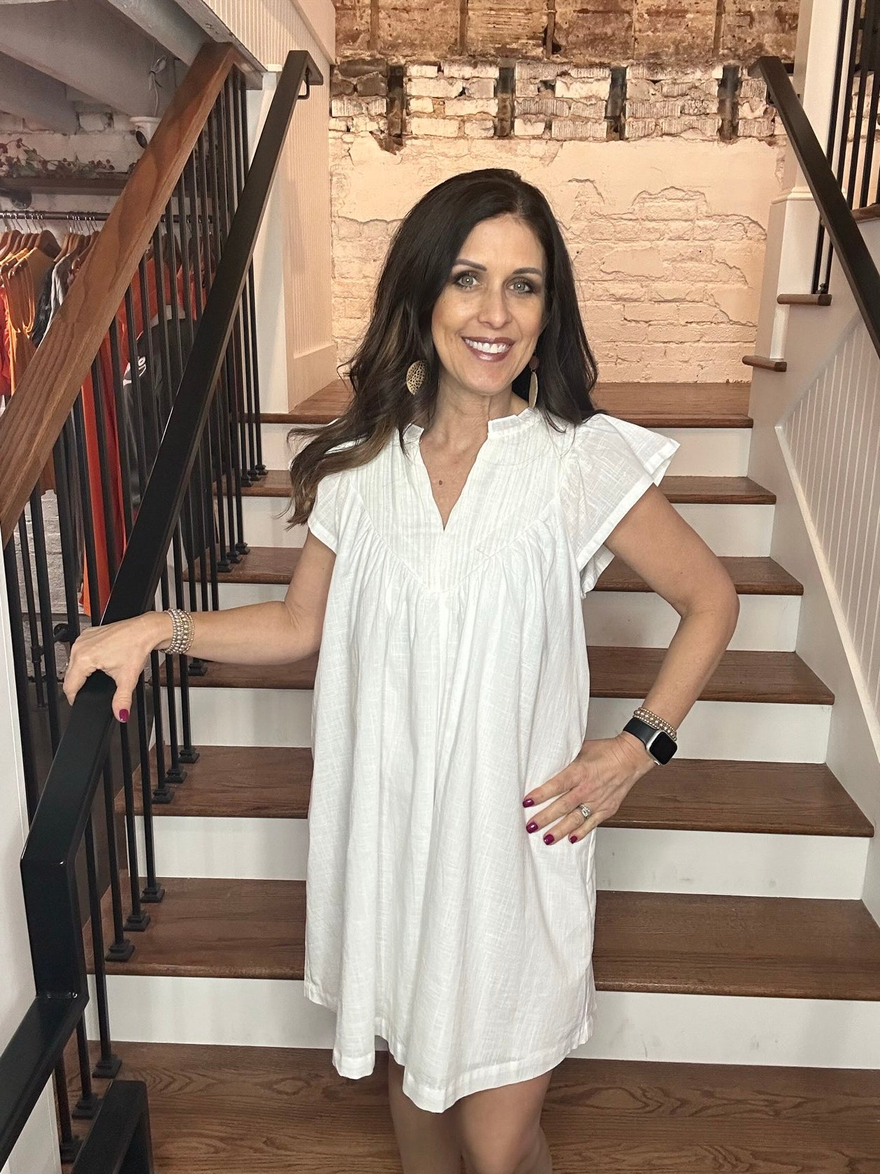 Pin Tuck Flow Dress