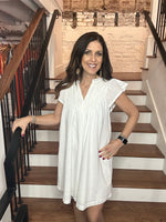 Pin Tuck Flow Dress