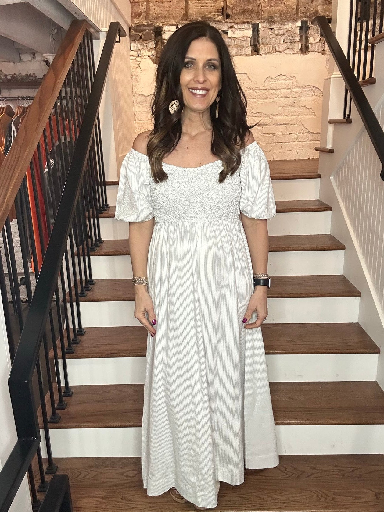 Pin Stripe Midi Dress