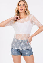 Short Sleeve Lace Floral