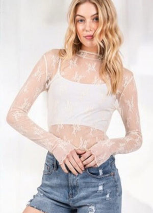 Long Sleeve Floral Lace