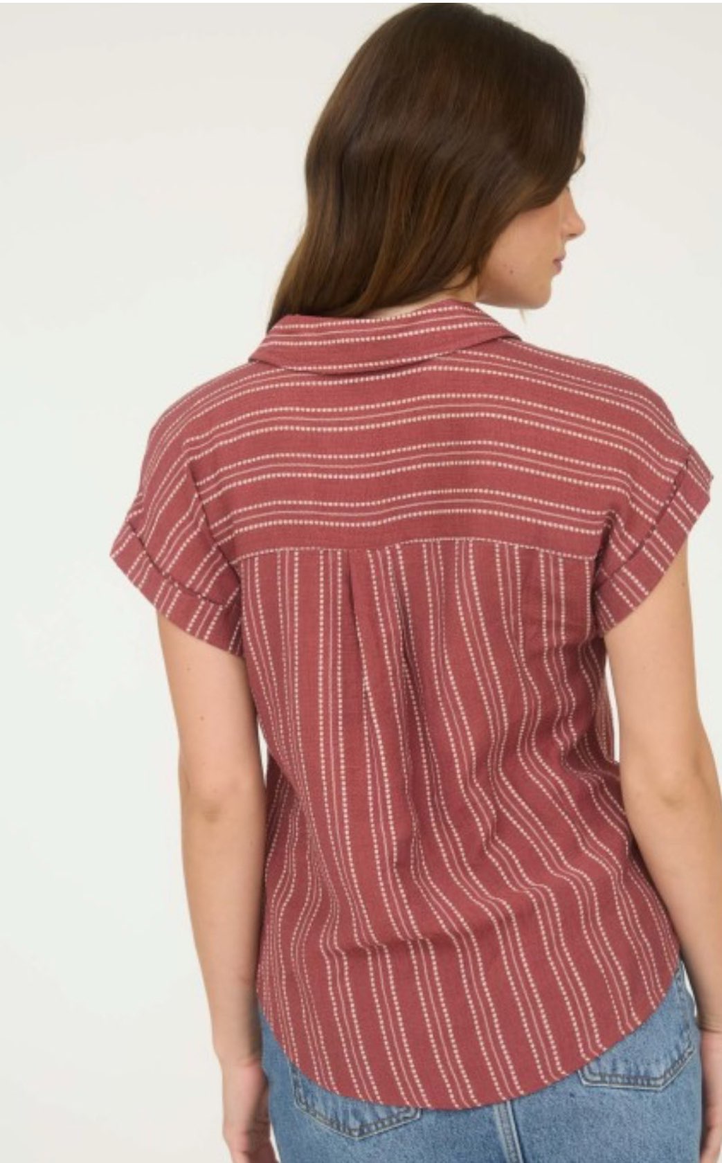 Half Button Stripe Shirt
