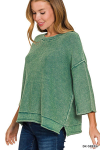 3/4 Sleeve Boxy Sweater