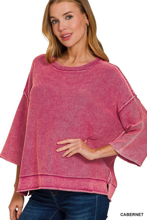 3/4 Sleeve Boxy Sweater