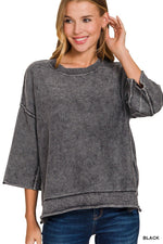 3/4 Sleeve Boxy Sweater
