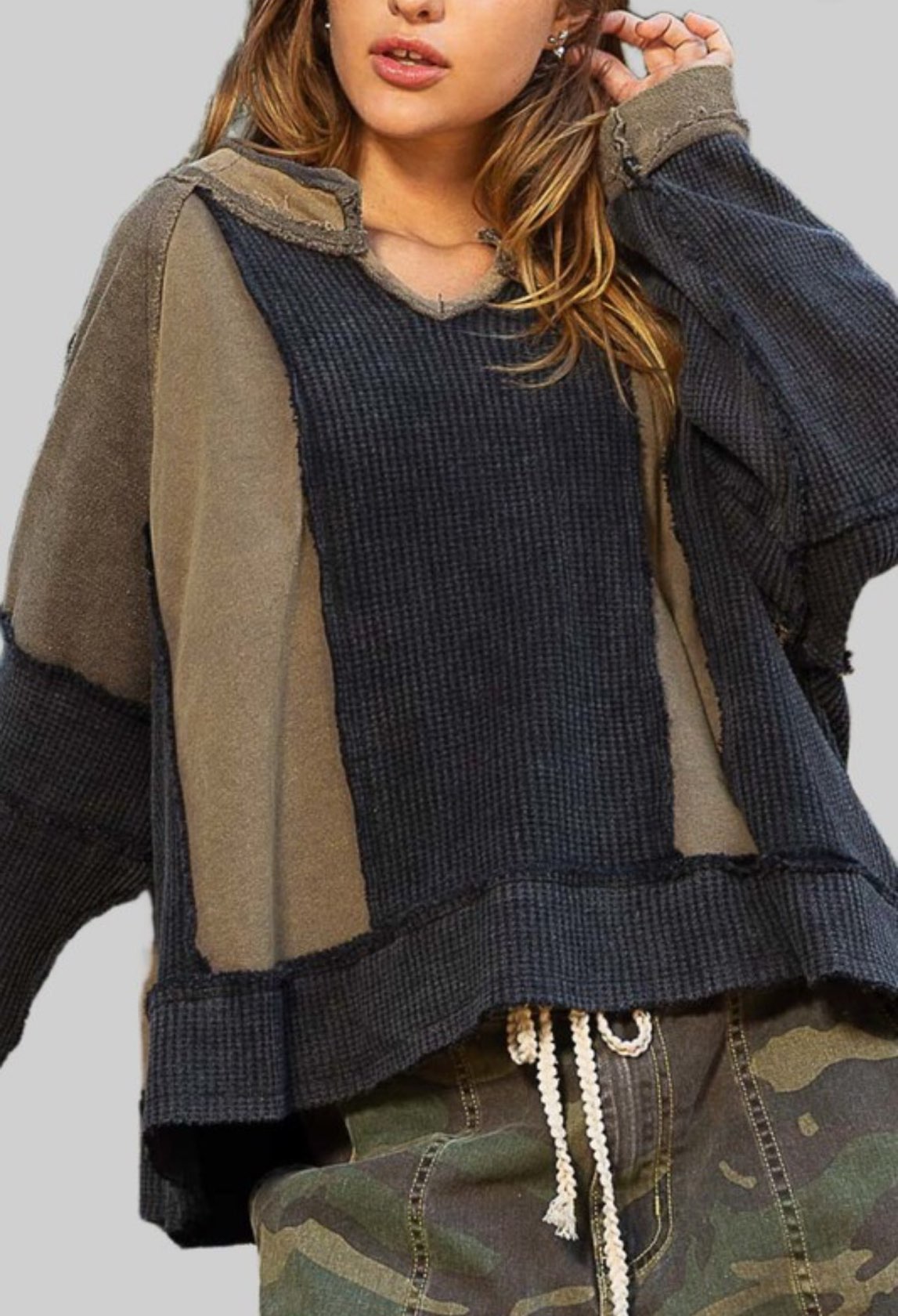 Garment Contrast Top