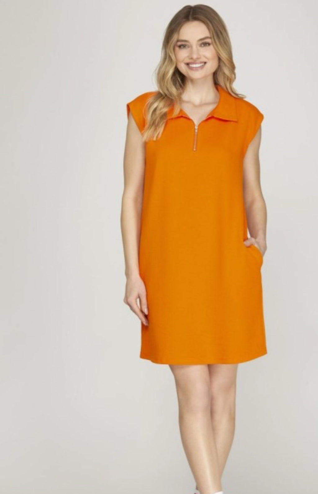 Half Zip Mini Dress