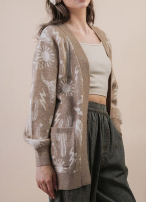 Oversized Western Cardigan
