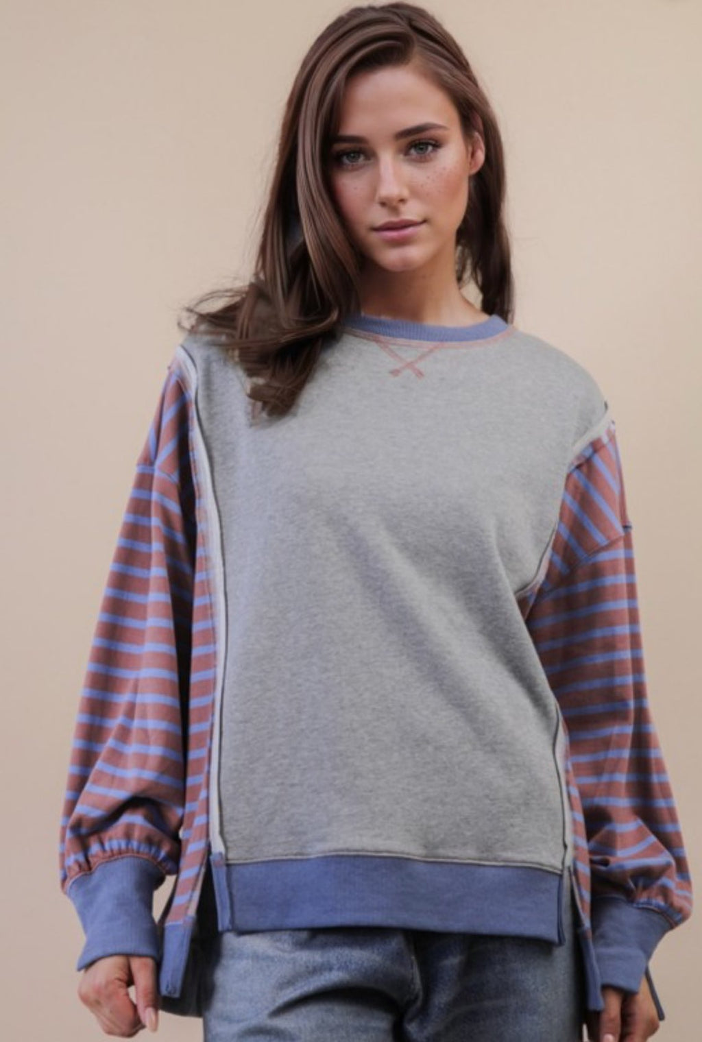 Striped Oversized Top