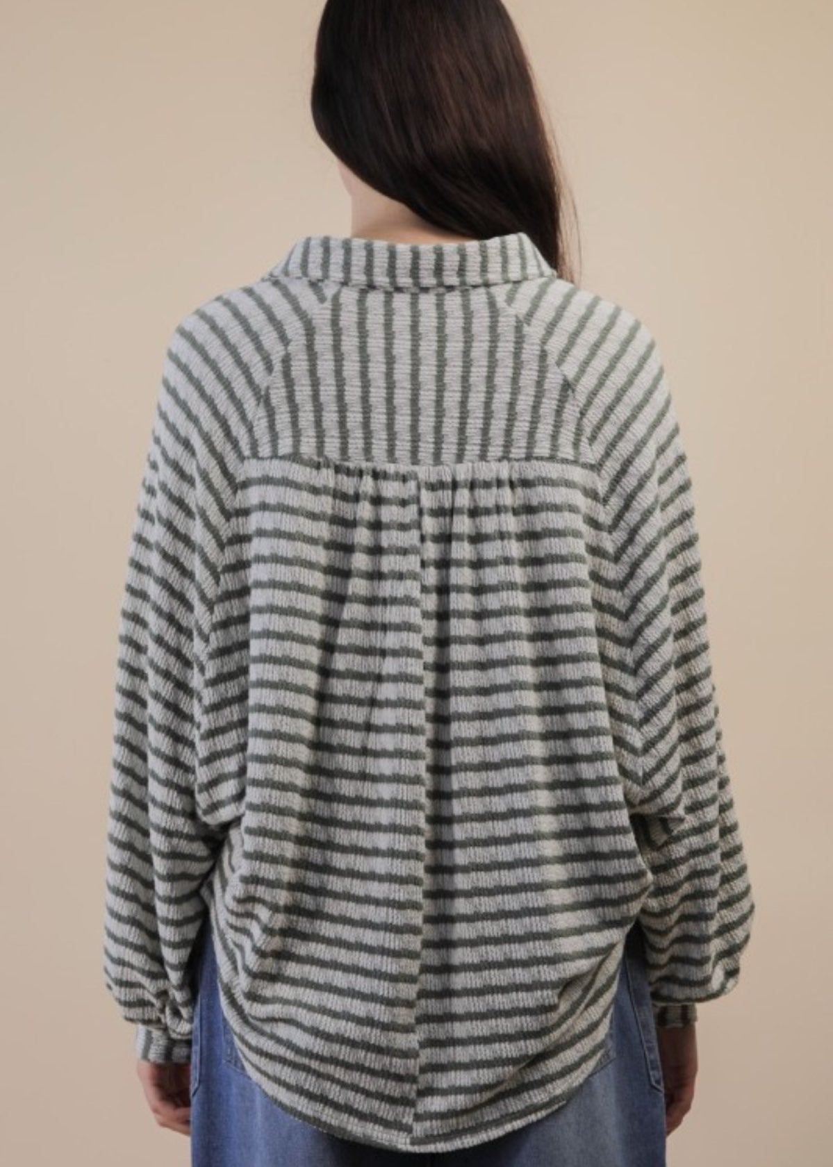 Striped Batwing Top