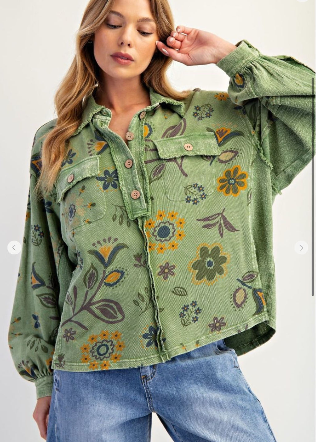 Floral Terry Shirt