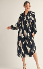 Abstract Midi Dress