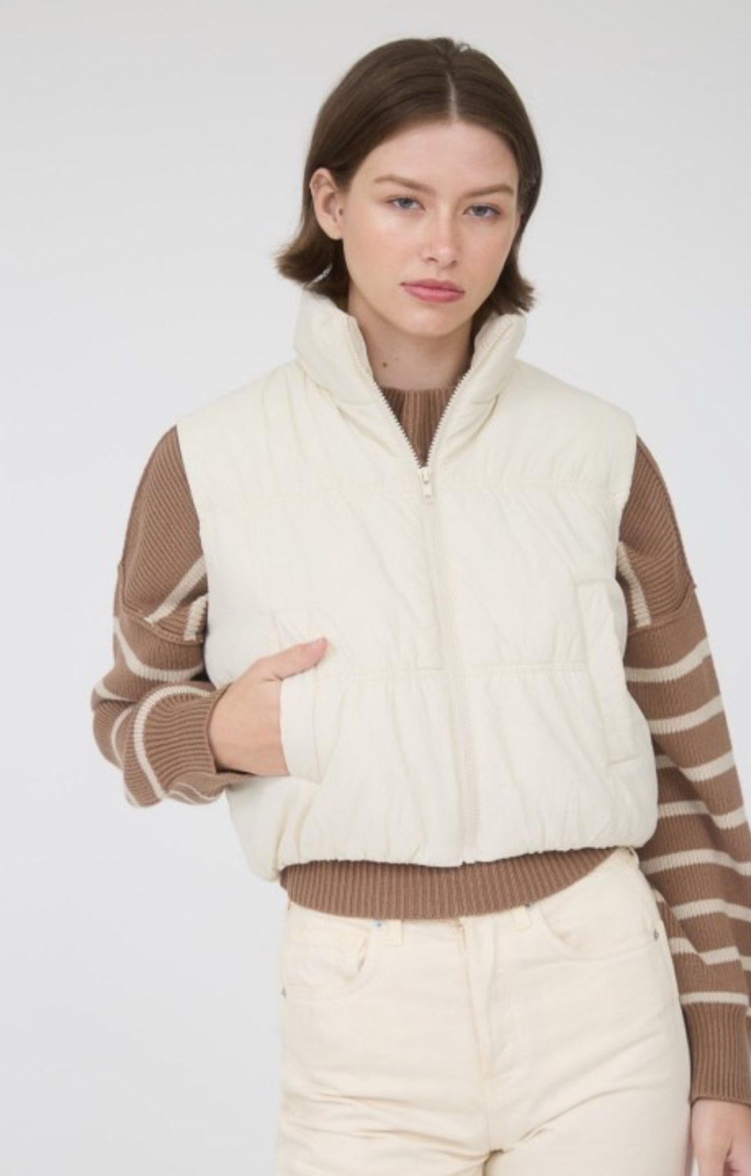 Cropped Puffer Vest