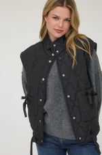 Tie Detail Quilted Vest