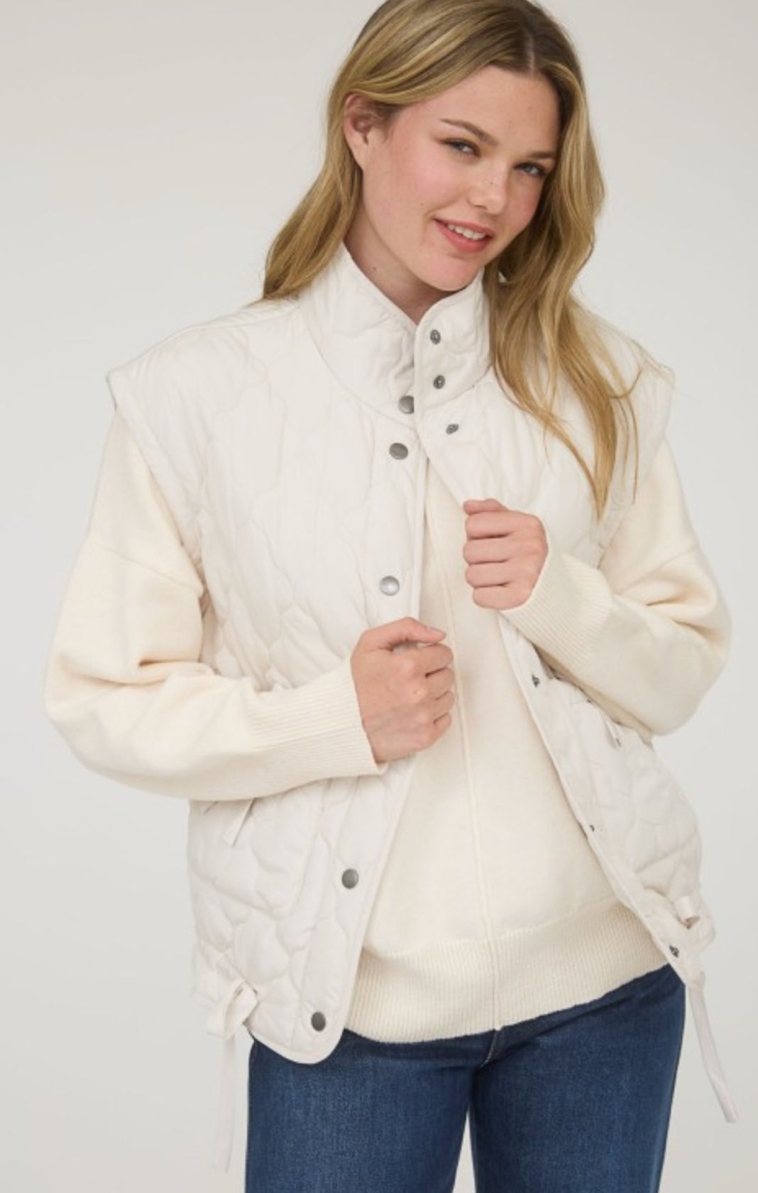 Tie Detail Quilted Vest