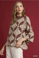 Abstract Print Pullover Sweater