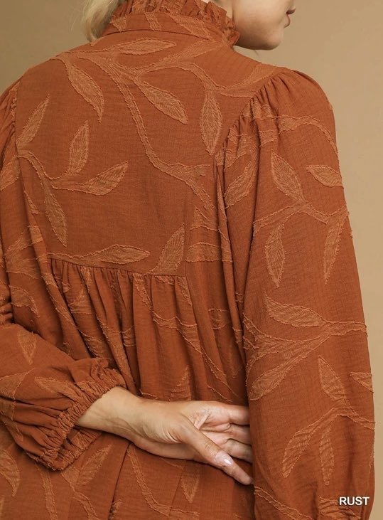 Jacquard High Ruffle Dress