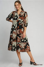 Floral Abstract Print Dress