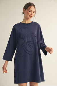 Big Floral Patch Dress