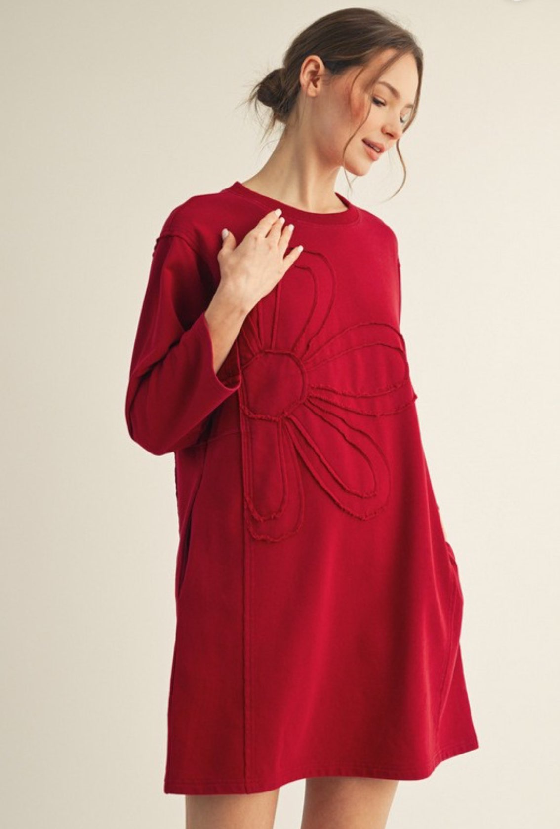 Big Floral Patch Dress