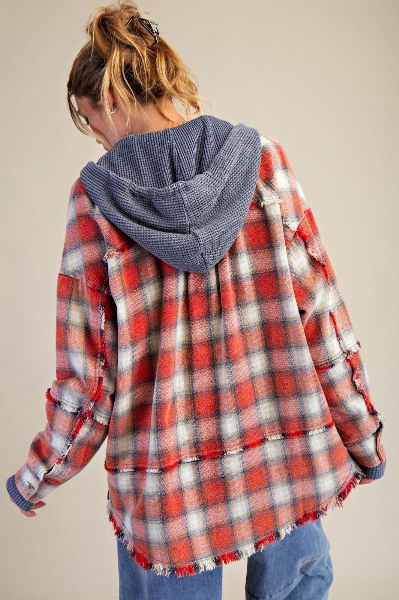 Hooded Flannel Shacket