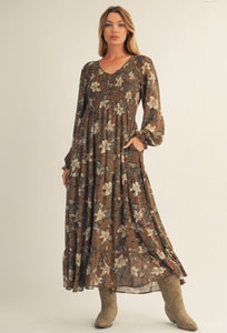 Smocked Floral Dress