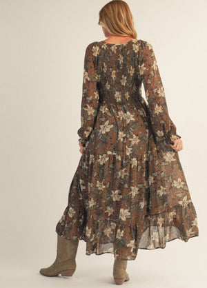 Smocked Floral Dress