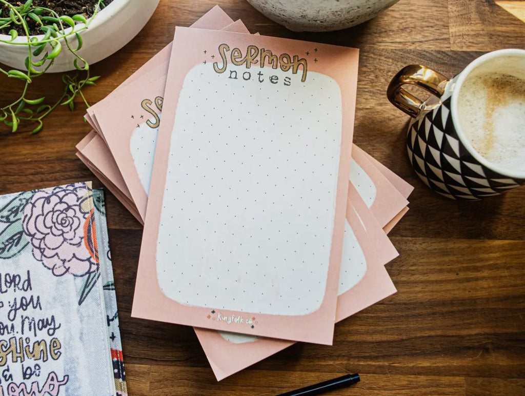 Sermon Notes Notepad