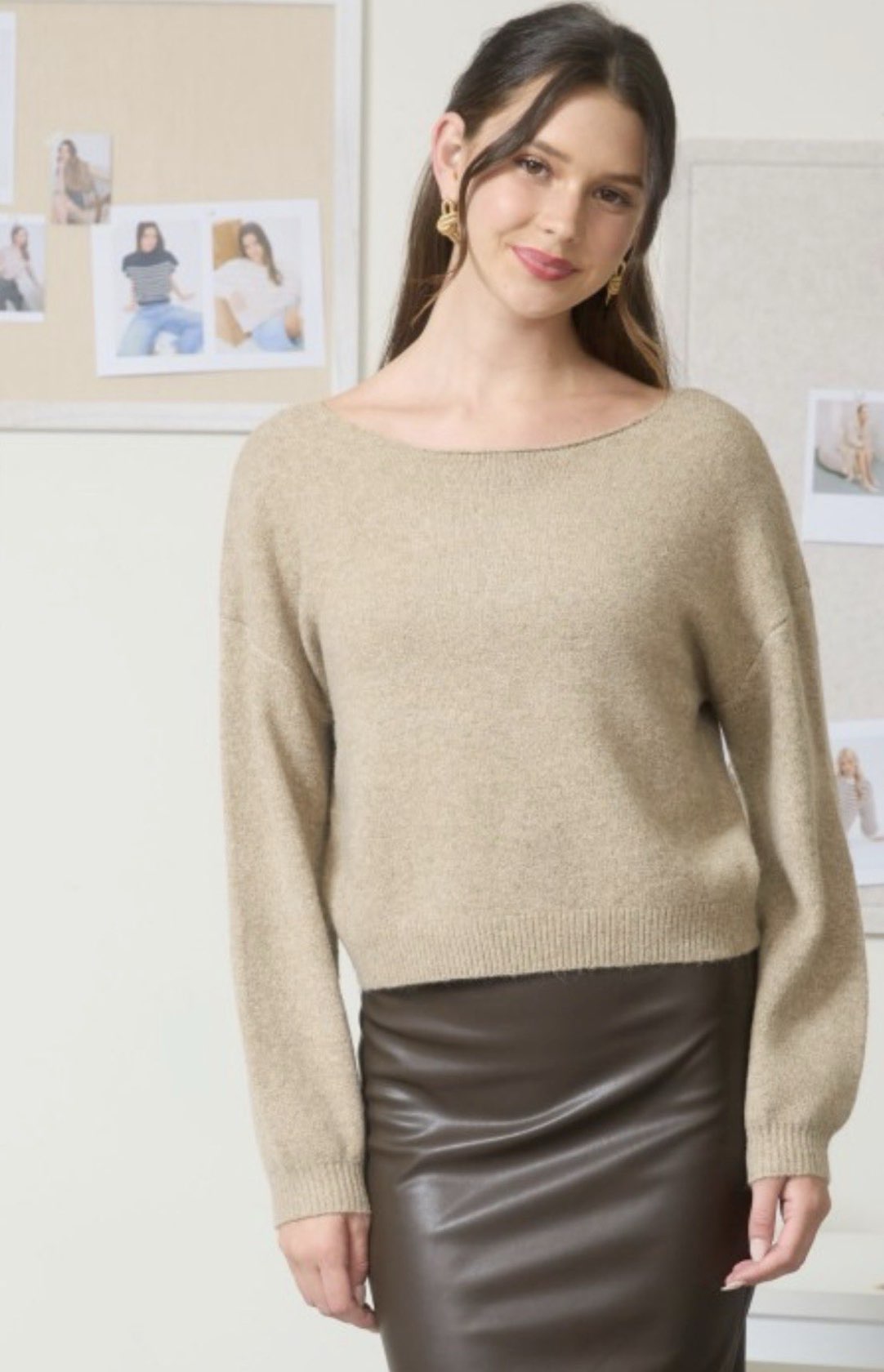 Back Velvet Bow Sweater