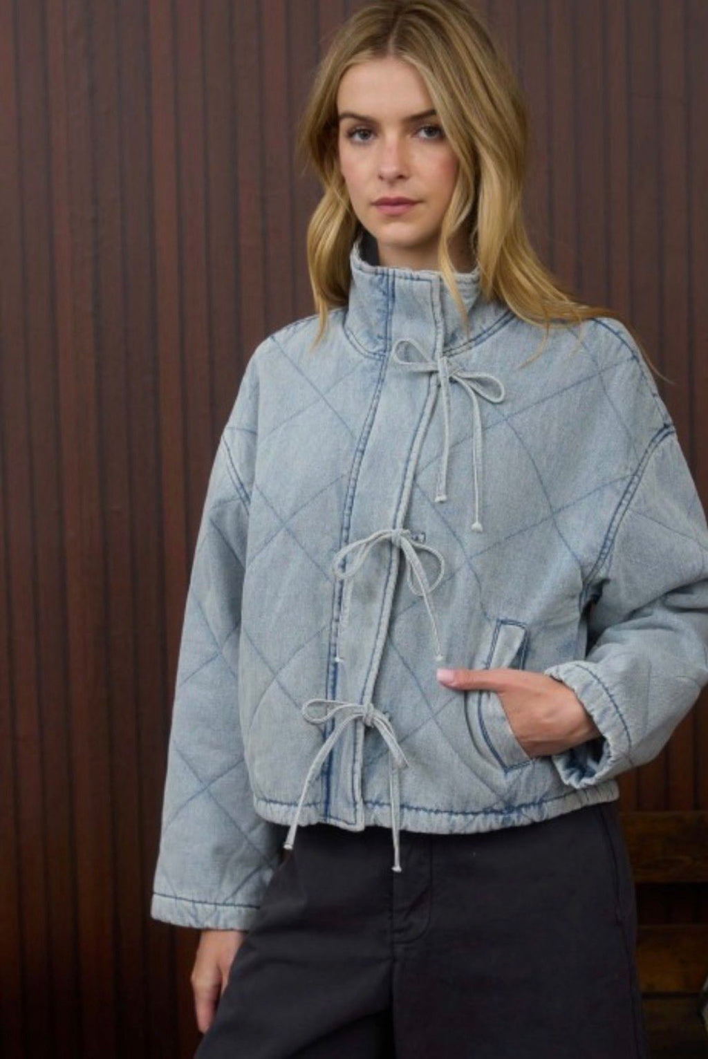 Quilted Snap Puffer Jacket