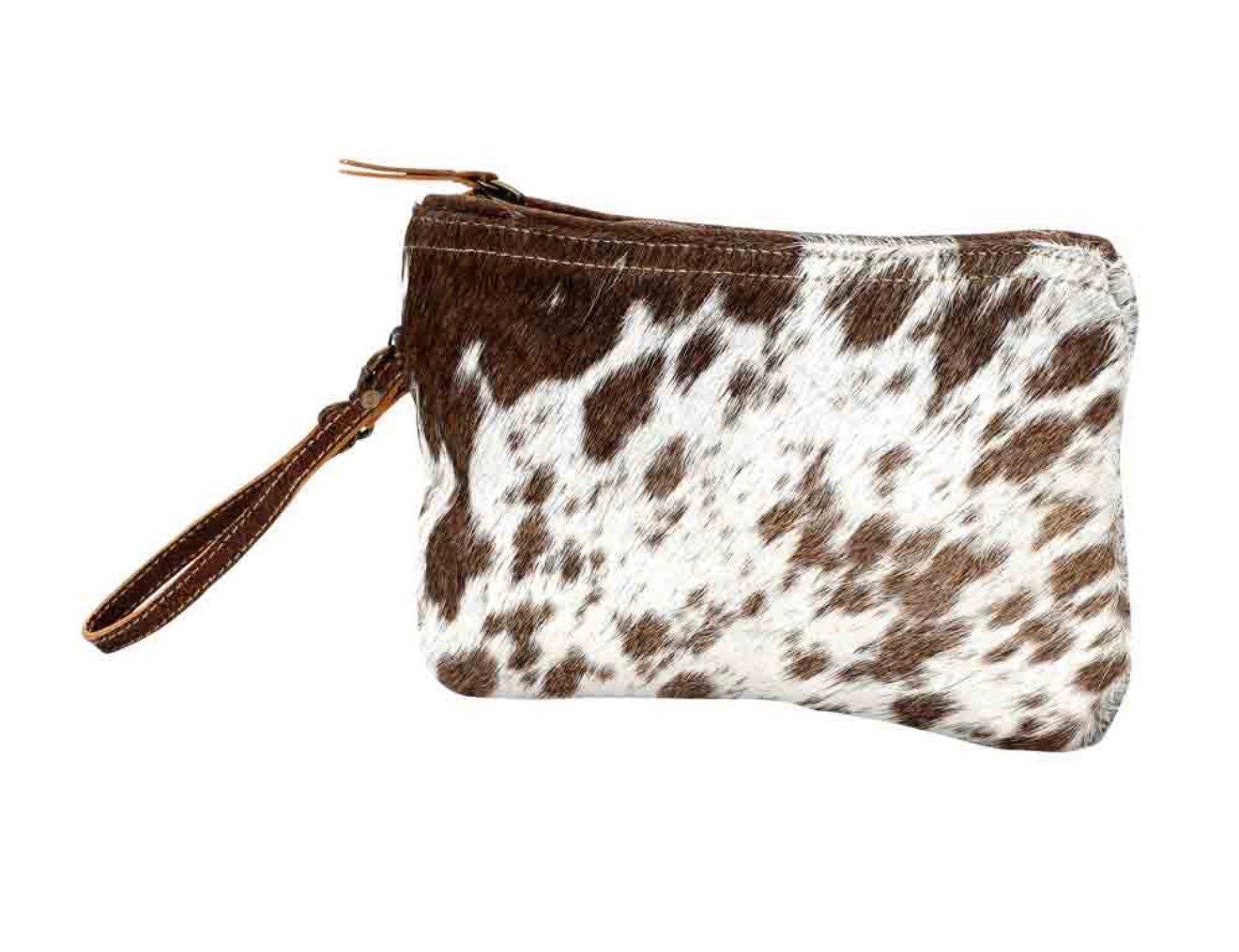 White & Brown Hairon Small Bag