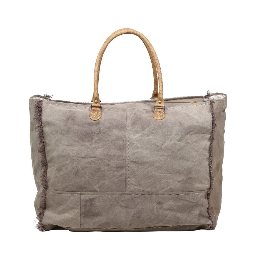 Hide & Floral Weekender Bag