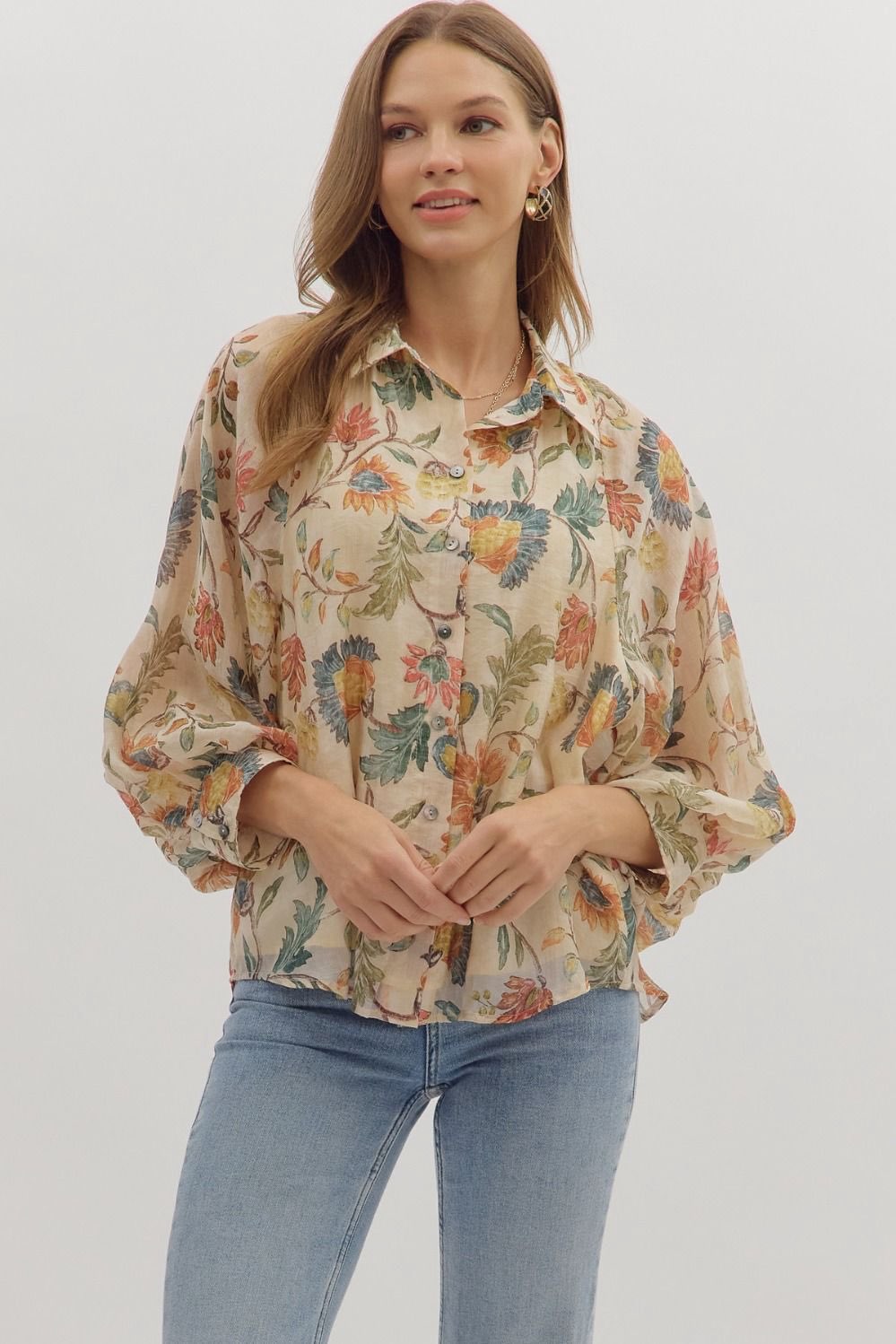 Floral print Long Sleeve Top