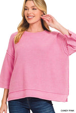 3/4 Sleeve Boxy Sweater