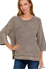 3/4 Sleeve Boxy Sweater