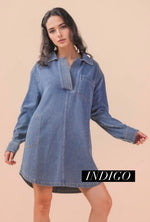 Mineral Wash Shirt Dress