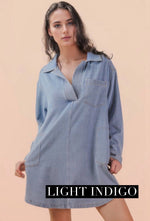 Mineral Wash Shirt Dress
