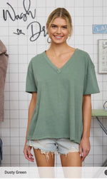 Relaxed  V-Neck Top