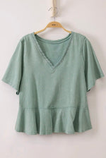 Lace Trim Knit Top