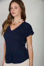 Short Sleeve Textured Top