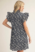 Embroidered Scallop Dress