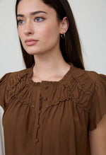 Ruffled Henley Blouse