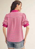 Solid Contrast Detail Top