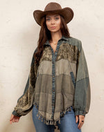 Velvet Denim Shacket