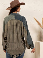 Velvet Denim Shacket