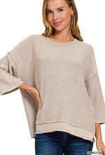 3/4 Sleeve Boxy Sweater