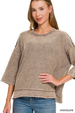 3/4 Sleeve Boxy Sweater