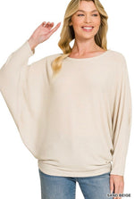 Ribbed Batwing Sweater