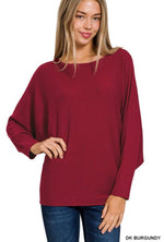Ribbed Batwing Sweater