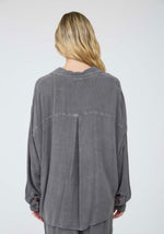 Crinkle Long Sleeve Button Down